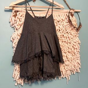Ella Moss Jersey & Lace knit tank